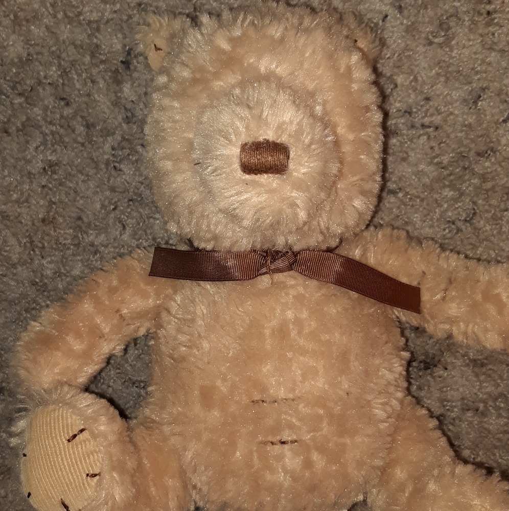 Classic Winnie The Pooh Plushie Rare Brown Ribbon